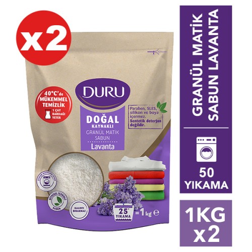 Duru Granül Matik Sabun Lavanta 1 kg x 2 Adet
